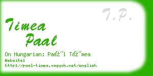 timea paal business card